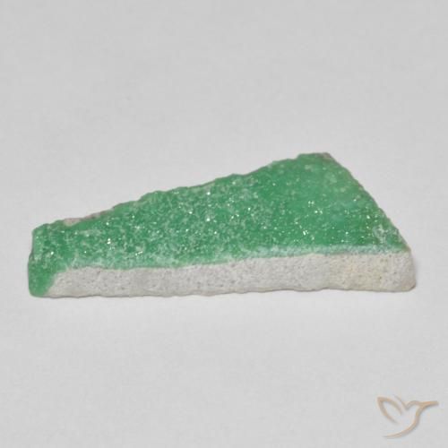 Druzy Variscite Gemstone in 22.6 x 9.5 mm Size for Sale, Druzy Variscite Stone in Shamrock Green Color