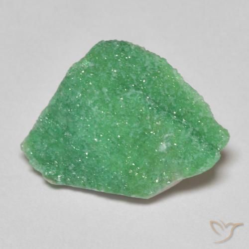 3.58ct Natural Shamrock Green Druzy Variscite, Fancy, Opaque