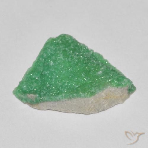 Druzy Variscite Gemstone in 16.2 x 13.2 mm Size for Sale, Druzy Variscite Stone in Shamrock Green Color