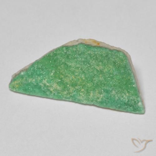 3.32ct Natural Shamrock Green Druzy Variscite, Fancy, Opaque