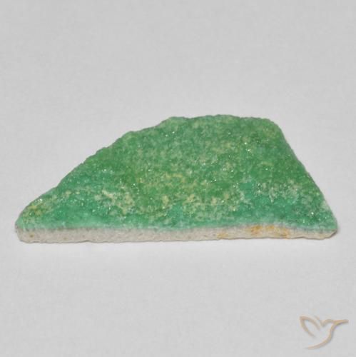 Druzy Variscite Gemstone in 21 x 9.8 mm Size for Sale, Druzy Variscite Stone in Shamrock Green Color
