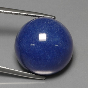 35.46 ct Blue Dumortierite Quartz Stone, Natural Dumortierite Quartz in Round Cabochon Shape for Sale