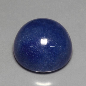 35.46 ct Blue Dumortierite Quartz Gemstone, Dumortierite Quartz Gem in Round Cabochon Shape for Sale.