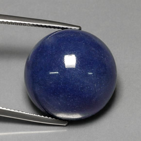 35.46 ct Blue Dumortierite Quartz Stone, Natural Dumortierite Quartz in Round Cabochon Shape for Sale