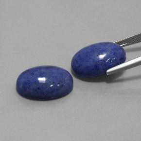 Dumortierite Quartz Gemstone in 18 x 13 mm (calibrated) Size for Sale, Dumortierite Quartz Stone in Blue Color
