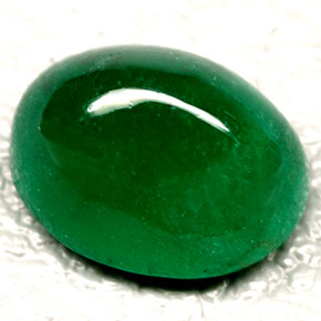 3.04 ct Green Emerald Stone, Natural Emerald in Oval Cabochon Shape for Sale
