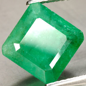 3.50 ct Green Emerald Stone, Natural Emerald in Octagon Facet Shape for Sale
