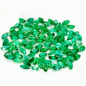 7.57 ct Green Emerald Gemstone, Emerald Gem in Marquise Facet Shape for Sale.