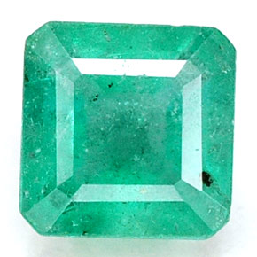 0.80 ct Green Emerald Gemstone, Emerald Gem in Octagon Facet Shape for Sale.