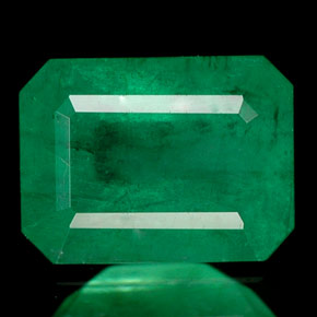 1.89 ct Green Emerald Gemstone, Emerald Gem in Octagon Facet Shape for Sale.