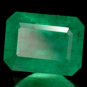 1.89 ct Green Emerald Stone, Natural Emerald in Octagon Facet Shape for Sale