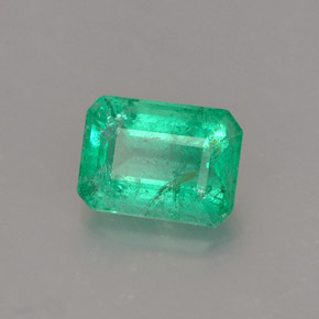 1.10 ct Green Emerald Stone, Natural Emerald in Octagon Facet Shape for Sale