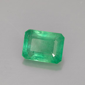 1.64 ct Green Emerald Stone, Natural Emerald in Octagon Facet Shape for Sale
