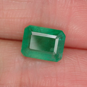 1.50 ct Green Emerald Stone, Natural Emerald in Octagon Facet Shape for Sale