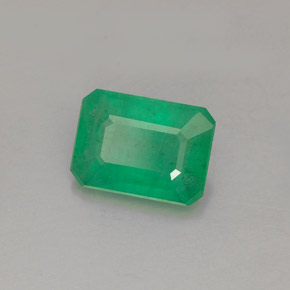 1.28 ct Green Emerald Stone, Natural Emerald in Octagon Facet Shape for Sale