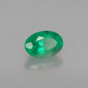0.50 ct Green Emerald Stone, Natural Emerald in Oval Facet Shape for Sale