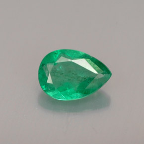 0.48 ct Green Emerald Gemstone, Emerald Gem in Pear Facet Shape for Sale.