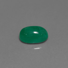 0.90 ct Green Emerald Gemstone, Emerald Gem in Oval Cabochon Shape for Sale.