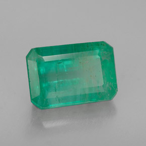 1.93 ct Green Emerald Stone, Natural Emerald in Octagon Facet Shape for Sale