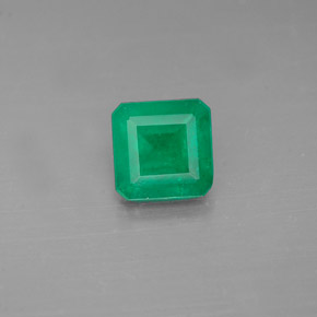 0.63 ct Green Emerald Gemstone, Emerald Gem in Octagon Facet Shape for Sale.