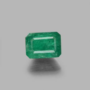 0.71 ct Green Emerald Gemstone, Emerald Gem in Octagon Step Cut Shape for Sale.