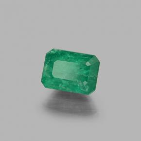 0.71 ct Green Emerald Stone, Natural Emerald in Octagon Step Cut Shape for Sale