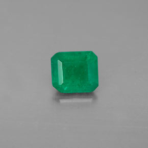 0.47 ct Green Emerald Gemstone, Emerald Gem in Octagon Facet Shape for Sale.
