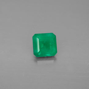 0.47 ct Green Emerald Gemstone, Emerald Gem in Octagon Facet Shape for Sale.