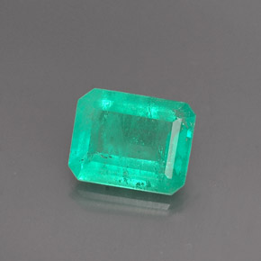 1.11 ct Green Emerald Gemstone, Emerald Gem in Octagon Facet Shape for Sale.
