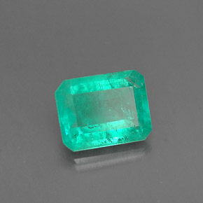 1.11 ct Green Emerald Stone, Natural Emerald in Octagon Facet Shape for Sale