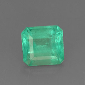 1.31 ct Green Emerald Gemstone, Emerald Gem in Octagon Facet Shape for Sale.