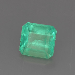 1.31 ct Green Emerald Stone, Natural Emerald in Octagon Facet Shape for Sale