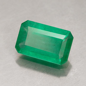 0.98 ct Green Emerald Stone, Natural Emerald in Octagon Facet Shape for Sale