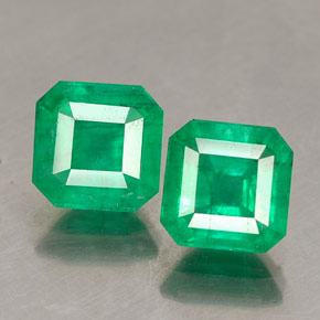 2.03 ct Green Emerald Gemstone, Emerald Gem in Octagon Facet Shape for Sale.