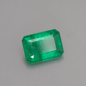 0.84 ct Green Emerald Stone, Natural Emerald in Octagon Facet Shape for Sale