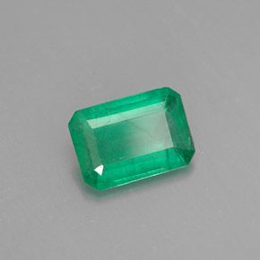 0.75 ct Green Emerald Stone, Natural Emerald in Octagon Facet Shape for Sale