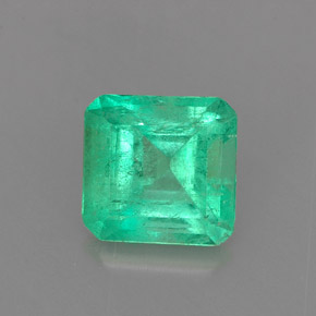 1.26 ct Green Emerald Gemstone, Emerald Gem in Octagon Facet Shape for Sale.