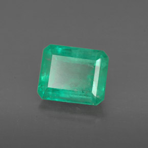 1.93 ct Green Emerald Stone, Natural Emerald in Octagon Facet Shape for Sale