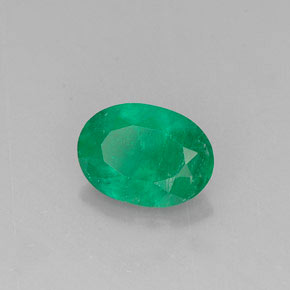 0.63 ct Green Emerald Stone, Natural Emerald in Oval Facet Shape for Sale