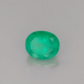 0.63 ct Green Emerald Stone, Natural Emerald in Oval Facet Shape for Sale