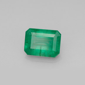 1.42 ct Green Emerald Stone, Natural Emerald in Octagon Facet Shape for Sale