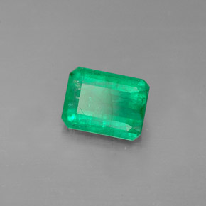 1.21 ct Green Emerald Stone, Natural Emerald in Octagon Facet Shape for Sale