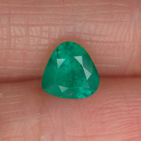 0.83 ct Green Emerald Gemstone, Emerald Gem in Pear Facet Shape for Sale.
