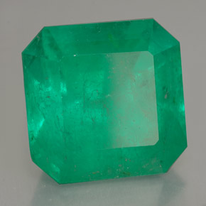 14.03 ct Green Emerald Stone, Natural Emerald in Octagon Facet Shape for Sale