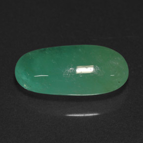 4.49 ct Green Emerald Stone, Natural Emerald in Oval Cabochon Shape for Sale