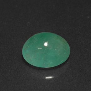 2.02 ct Green Emerald Stone, Natural Emerald in Oval Cabochon Shape for Sale