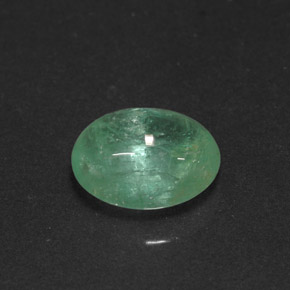 1.73 ct Green Emerald Stone, Natural Emerald in Oval Cabochon Shape for Sale