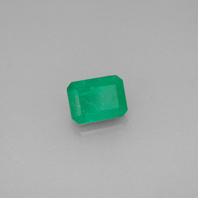 0.71 ct Green Emerald Gemstone, Emerald Gem in Octagon Facet Shape for Sale.
