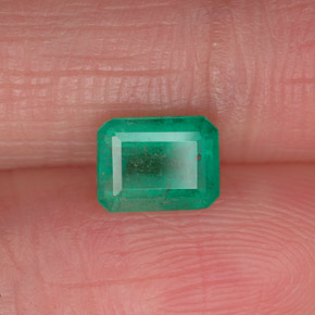 0.73 ct Green Emerald Stone, Natural Emerald in Octagon Facet Shape for Sale