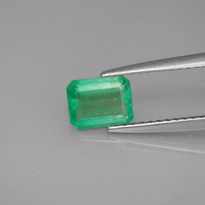 0.72 ct Green Emerald Gemstone, Emerald Gem in Octagon Facet Shape for Sale.